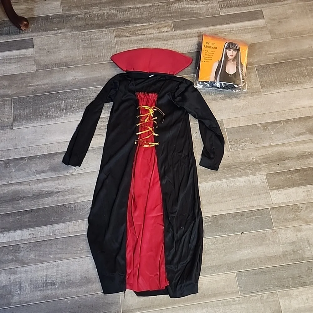 Halloween costume girls Vampiress 🧛‍♀️ dress hoodie and wig
